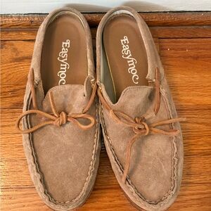 Tan Suede Slip-On Loafers